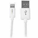 StarTech.com USBLT1MW 1miPhone/iPod/iPad対応AppleLightning-USBケーブルホワイトAppleMFi認証取得ライトニング8ピン(オス)-USBA(オス)充電&同期用ケーブル