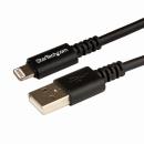 StarTech.com USBLT3MB 3miPhone/iPod/iPad対応AppleLightning-USBケーブルブラックAppleMFi認証取得ライトニング8ピン(オス)-USBA(オス)充電&同期用ケーブル