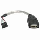 StarTech.com USBMBADAPT 15cmPCケース/マザーボード接続用USB2.0ケーブルUSBAタイプメス-4ピンUSBマザーボードヘッダーメス