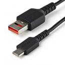 StarTech.com USBSCHAC1M USB充電特化ケーブル/1m/USB-A[オス]-USB-C[オス]/USBデータ通信機能カット対応データブロッカーケーブル/給電のみ対応Type-A-Type-C変換ケーブル