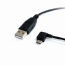 StarTech.com UUSBHAUB3LA 91cmmicroUSB変換ケーブルマイクロUSB左向きL型ケーブルUSBA端子オス-USBmicro-B端子オスHighSpeedUSB2.0対応