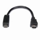 StarTech.com UUSBMUSBMF6 15cmMicroUSB-MiniUSB変換アダプタケーブルマイクロUSB(オス)-ミニUSB(メス)