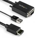 StarTech.com VGA2HDMM2M VGA-HDMI変換アダプタケーブル2mUSBオーディオ対応1920x1080アナログRGBからHDMIに変換