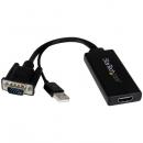 StarTech.com VGA2HDU VGA-HDMI変換アダプタ(USBオーディオ&バスパワー対応)ポータブルアナログRGB(VGA)-HDMIアップスケールコンバーターD-Sub15ピン(HD15)アナログ信号をHDMIに変換