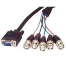 StarTech.com VGABNC5 1.8mVGAアナログRGB(HD15/ミニD-Sub15ピン)-5xBNC同軸(RGBHV)変換ケーブルオス/オス