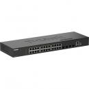 D-Link(ディーリンク) DGS-1530-28/A1 DGS-1530-28 ギガビットL2スタッカブルスマートマネージドスイッチ、10/100/1000BASE-Tポート×24、10G SFP+スロット×4、リミテッドライフタイム保証対象