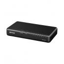 BUFFALO LSW7-GT-8EPL/BK Giga8ポート スイッチングハブ 電源外付け プラスチック筐体 マグネットなし ブラック