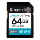 Kingston SDG4/64GB 64GB SDXCカード Canvas Go! Plus Class 10 UHS-I U3 最大200MB/秒読取