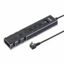 サンワサプライ TAP-B47UC-15BK USB充電機能付きタップ スタンド付き（2P・5個口・1.5m・ブラック）