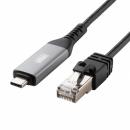 サンワサプライ KB-SL6CLAN05BK USB Type-C LAN変換ケーブル（Gigabit対応・5m）