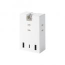 ELECOM T-U07-3A2CWH USBタップ/USB-C×1/USB-A×2/AC×3/15W/直挿し/180度スイング/Support Ber/ホワイト