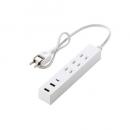 ELECOM T-U08-3A2C05WH USBタップ/USB-C×1/USB-A×2/AC×3/15W/0.5m/ホワイト