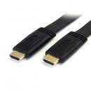StarTech.com HDMM5MFL HDMI 1.4 ケーブル/1.8m/フラットタイプ/High Speed/オス-オス/ブラック/モニターケーブル