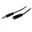 StarTech.com MU2MMFS オーディオ延長ケーブル/2m/3.5mm 3極ミニプラグ/オス・メス/ブラック/スピーカー ヘッドホン イヤホンコード