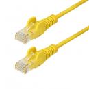 StarTech.com N6PAT150CMYLS CAT6 LANケーブル/スリム/1.5m/イエロー/PoE/スナッグレス/より線/カテゴリ6 イーサネットケーブル