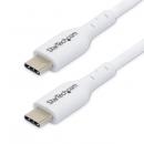 StarTech.com USB2CC2MNCWHE USB-C充電ケーブル/2m/USB 2.0/60W 3A/USB PD 2.0/ホワイト/Type-C 高速充電コード