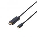 ELECOM CAC-CHDMI10BK3 映像変換ケーブル/USB Type-C-HDMI/ミラーリング対応/60Hz/1.0m/ブラック