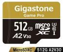 Gigastone GJMX-512GBA2V30 Game Proシリーズ microSDXCカード 512GB Class10 UHS-I U3 V30 A2 アダプタ付 最大読込100MB/s 最大書込80MB/s