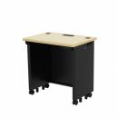 サンワサプライ ED-SK7050BKLM eデスク（薄い木目＋ブラック）W700×D500×H700【受注生産品】