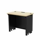 サンワサプライ ED-SK8050BKLM eデスク（薄い木目＋ブラック）W800×D500×H700【受注生産品】