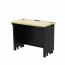 サンワサプライ ED-SK9050BKLM eデスク（薄い木目＋ブラック）W900×D500×H700【受注生産品】