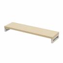 サンワサプライ EMR-LCK10025LM eモニタ台（角脚・薄い木目天板）W1000×D250【受注生産品】