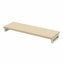 サンワサプライ EMR-LCK10030LM eモニタ台（角脚・薄い木目天板）W1000×D300【受注生産品】