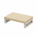 サンワサプライ EMR-LCK4025LM eモニタ台（角脚・薄い木目天板）W400×D250【受注生産品】