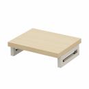 サンワサプライ EMR-LCK4030LM eモニタ台（角脚・薄い木目天板）W400×D300【受注生産品】