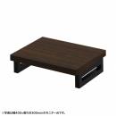 サンワサプライ EMR-LCK4530M eモニタ台（角脚・濃い木目天板）W450×D300【受注生産品】