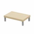 サンワサプライ EMR-LCM4025LM eモニタ台（丸脚・薄い木目天板）W400×D250【受注生産品】