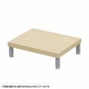 サンワサプライ EMR-LCM4530LM eモニタ台（丸脚・薄い木目天板）W450×D300【受注生産品】