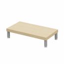 サンワサプライ EMR-LCM5025LM eモニタ台（丸脚・薄い木目天板）W500×D250【受注生産品】