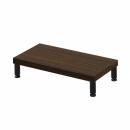 サンワサプライ EMR-LCM5025M eモニタ台（丸脚・濃い木目天板）W500×D250【受注生産品】