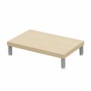 サンワサプライ EMR-LCM5030LM eモニタ台（丸脚・薄い木目天板）W500×D300【受注生産品】