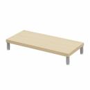 サンワサプライ EMR-LCM7030LM eモニタ台（丸脚・薄い木目天板）W700×D300【受注生産品】