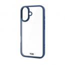 ELECOM PM-A25AD3OFCNV iPhone 17/ハイブリッドケース/D3O/フレームカラー/メタルステッカー付/ネイビー