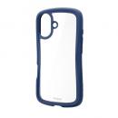 ELECOM PM-A25AGRPFCNV iPhone 17/Grippy/フレームカラー/メタルステッカー付/ネイビー