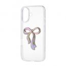 ELECOM PM-A25AHVRIBE iPhone 17/ハイブリッドケース/リボン/パールベージュ