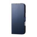 ELECOM PM-A25APLFUNV iPhone 17/手帳型ケース/薄型/磁石付/ネイビー