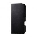 ELECOM PM-A25APLFUSBK iPhone 17/手帳型ケース/磁石付/ウルトラスウェード/ブラック