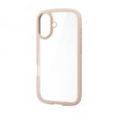 ELECOM PM-A25ATSLFCBE iPhone 17/TOUGH SLIM LITE/フレームカラー/メタルステッカー付/ベージュ