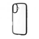 ELECOM PM-A25ATSLFCBK iPhone 17/TOUGH SLIM LITE/フレームカラー/メタルステッカー付/ブラック