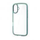 ELECOM PM-A25ATSLFCGN iPhone 17/TOUGH SLIM LITE/フレームカラー/メタルステッカー付/グリーン