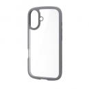 ELECOM PM-A25ATSLFCGY iPhone 17/TOUGH SLIM LITE/フレームカラー/メタルステッカー付/グレー