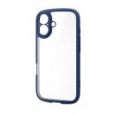 ELECOM PM-A25ATSLFCKNV iPhone 17/TOUGH SLIM LITE/フレームカラー/極限/メタルステッカー付/ネイビー