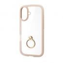 ELECOM PM-A25ATSLFCRBE iPhone 17/TOUGH SLIM LITE/フレームカラー/リング付/ベージュ