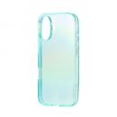 ELECOM PM-A25AUCABU iPhone 17/ソフトケース/クリアオーロラ/メタルステッカー付/ブルー