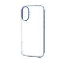 ELECOM PM-A25AUCTMBU iPhone 17/ソフトケース/サイドメッキ/メタルステッカー付/ブルー