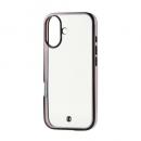 ELECOM PM-A25AUCTMLBPN iPhone 17/ソフトケース/メタリックライン/メタルステッカー付/ブラックピンク